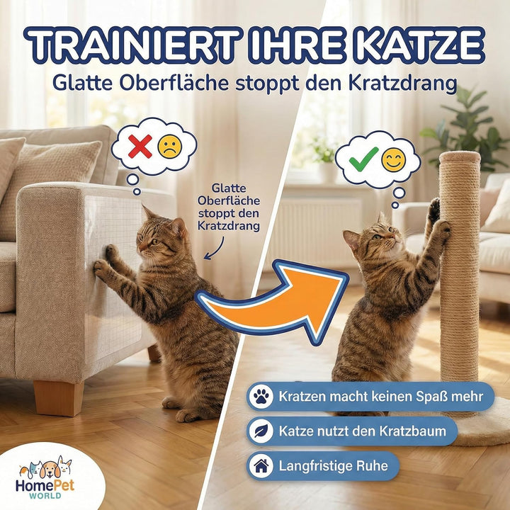 HomePetWorld Kratzschutzfolie Katze, Selbstklebende transparente Anti Kratz Folie als Kratzschutz od