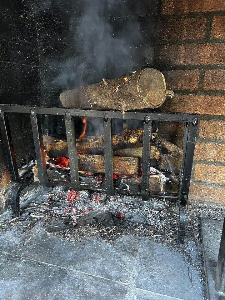 Brennholz, Kaminholzhalter, Eisen-Feuerschale für Kamin und Grill (40 x 20 x 28 cm) cm 40x20x28h, cm