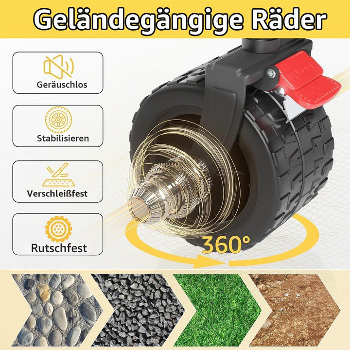 ROSONG Bollerwagen Faltbar 260L Gross, Faltbarer Bollerwagen mit Bremsen &amp; Grossen Rädern, Schwerlas