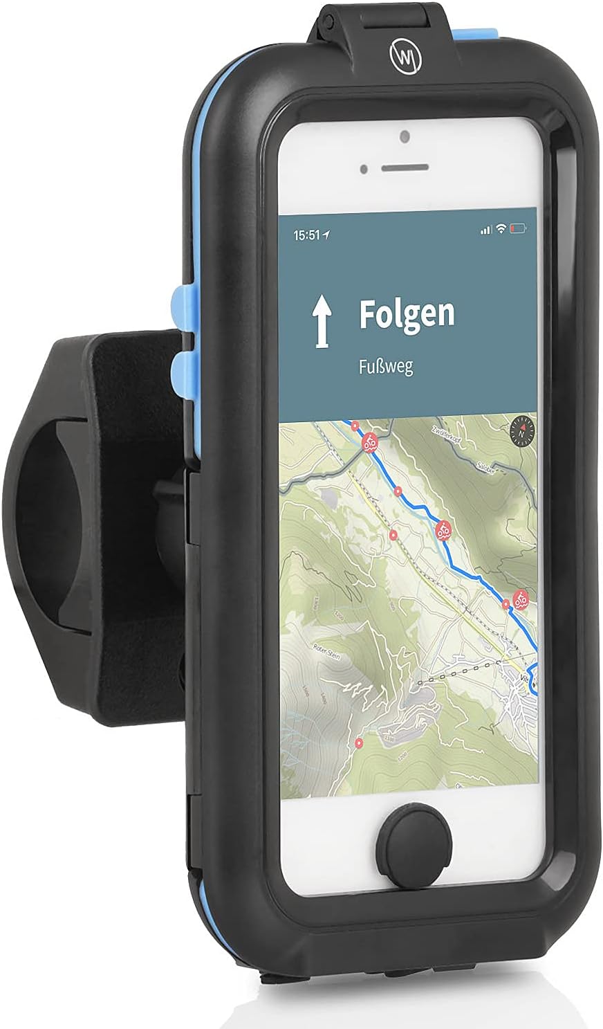 Wicked Chili Tour Case kompatibel mit iPhone SE (2016), 5S, 5 - Fahrrad Handy Halterung mit Lightnin