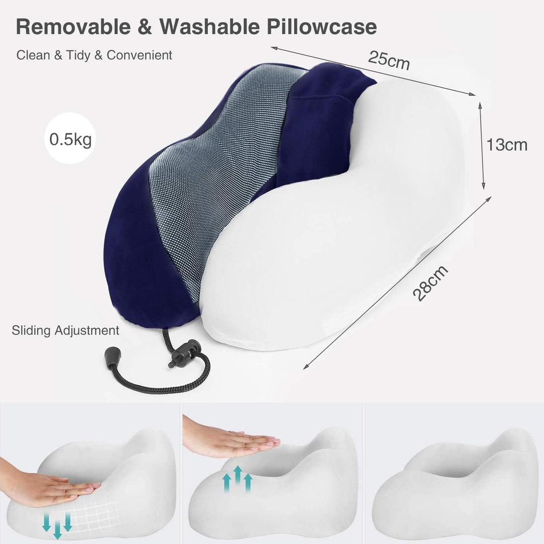 FANDARE Nackenkissen Reisekissen aus Memory-Schaum Neck Pillow Damen Herren Nackenhörnchen Nackenstü