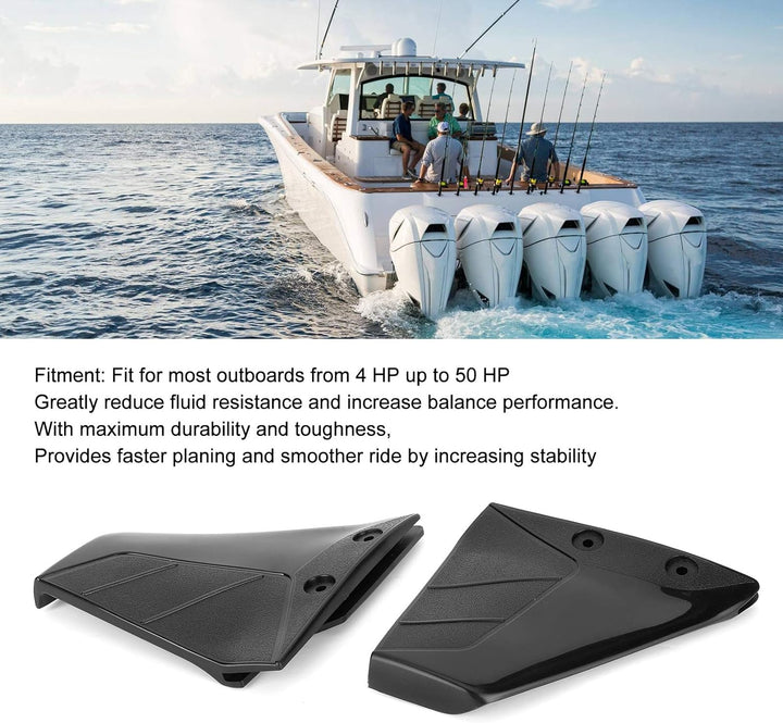Fockety Hydrofoil-Stabilisator, beständiger Kunststoff-Marine-Aussenborder-Stabilisatorflossen mit B