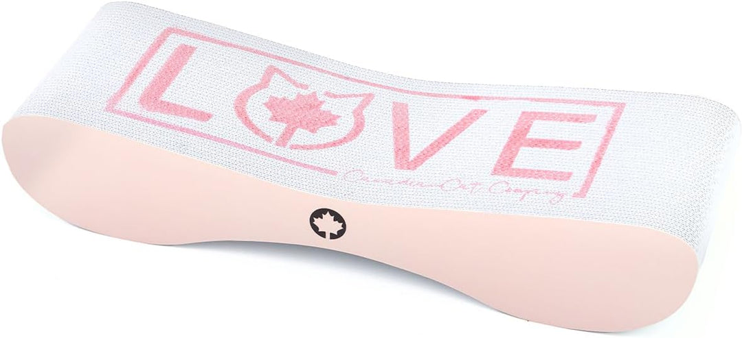 CanadianCat Company | Kratzbrett für Katzen - Satellite 2.0 - rosa - Love Kratzpappe, Kratzwelle, Kr