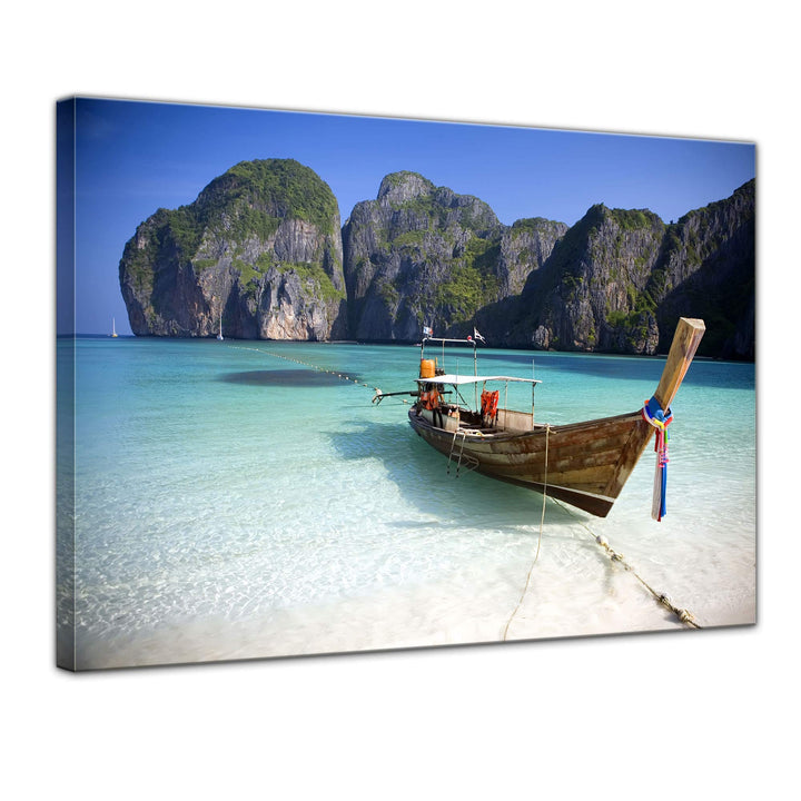 Bilderdepot24 Bild auf Leinwand | Maya Bay, Koh Phi Phi Ley - Thailand in 60x50 cm als Wandbild | Wa