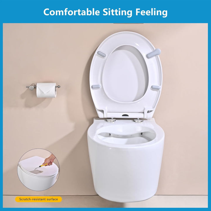 YEAUPE PRO Toilettendeckel mit Absenkautomatik, WC Sitz UV-beständig, klodeckel mit Quick-Release-Fu