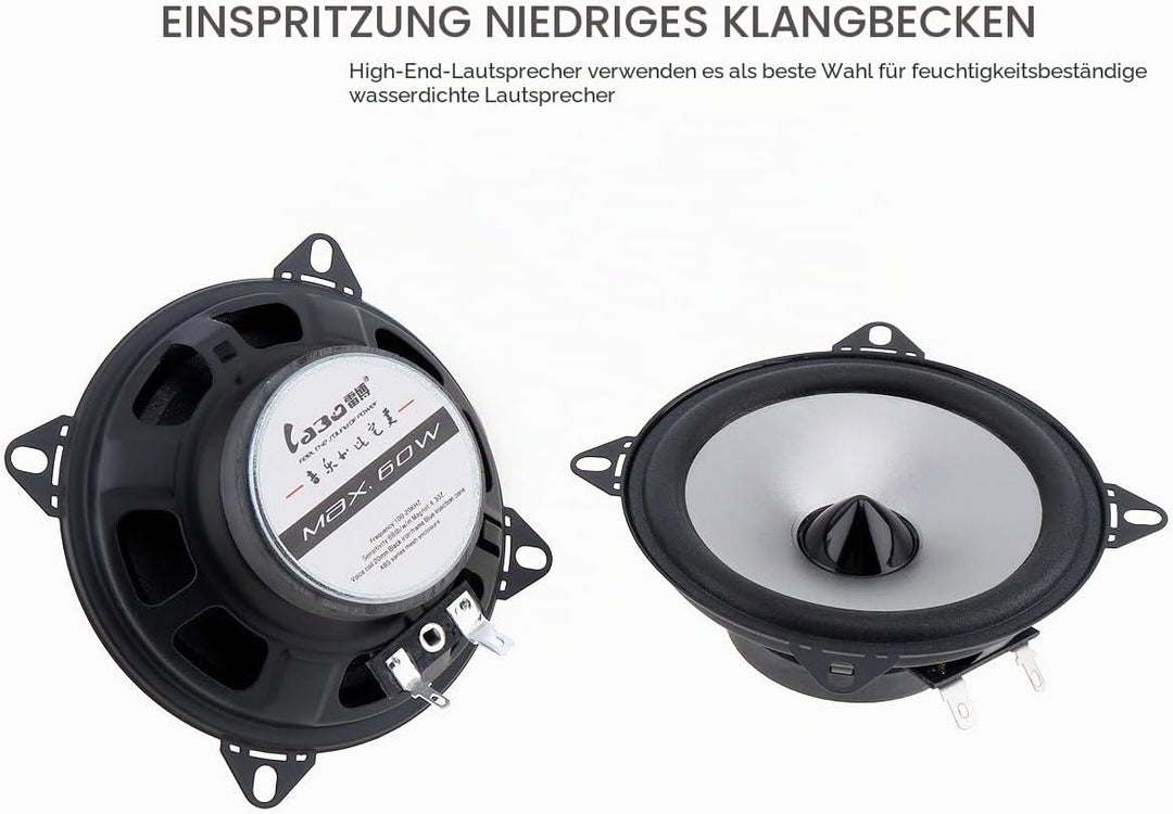 ePathChina HiFi Lautsprecher 10,2 cm, 60 W 2-Wege Auto-Koaxial, Audio, Musik, Stereo, volle Frequenz