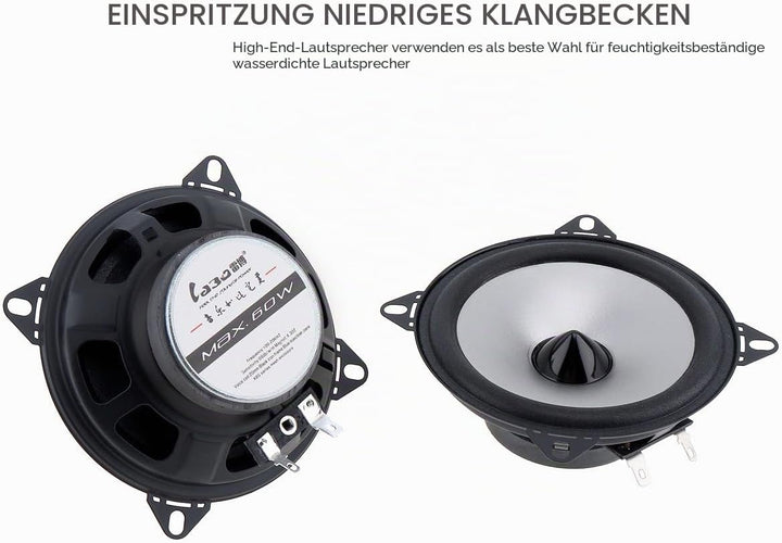 ePathChina HiFi Lautsprecher 10,2 cm, 60 W 2-Wege Auto-Koaxial, Audio, Musik, Stereo, volle Frequenz