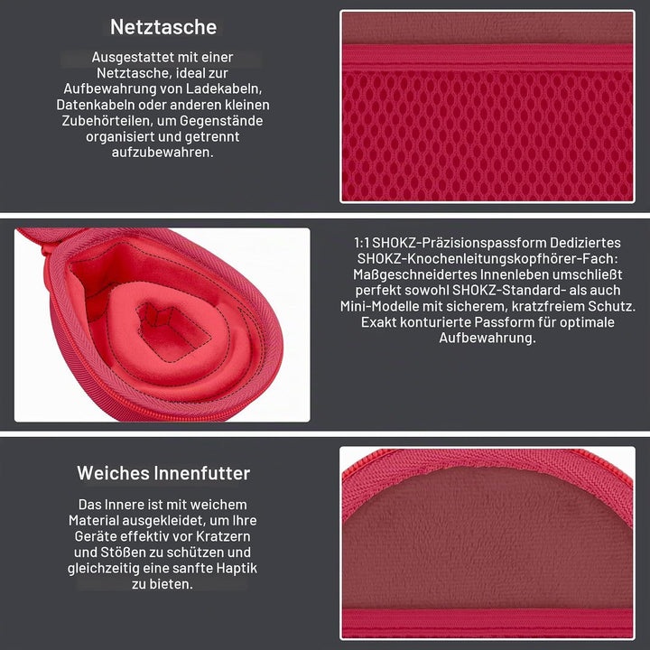 co2CREA für SHOKZ OpenRun Knochenschall Kopfhörer,Schutzhülle Tasche für OpenRun mini/Pro 2 mini/Ope