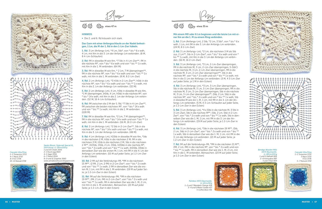 Granny Squares mit Stil: 50 moderne Designs des beliebten Häkelquadrats | Schöne Projekte aus Granny