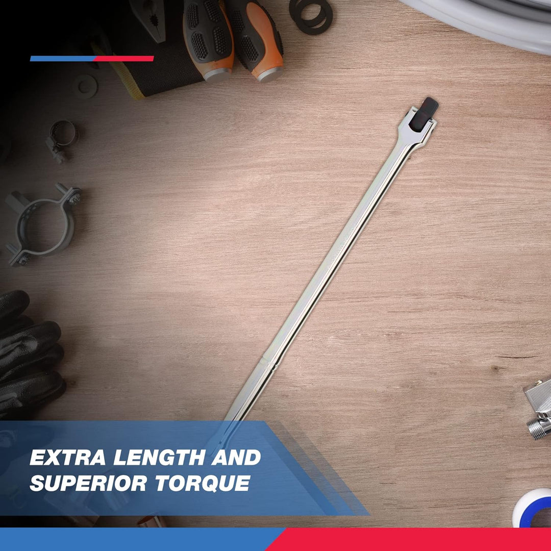 Neiko 00206A 1/2 Zoll Drive Premium Breaker Bar | Cr-V-Stahl | 180 Flex Cr-Mo-Kopf | 61 cm Länge 24'