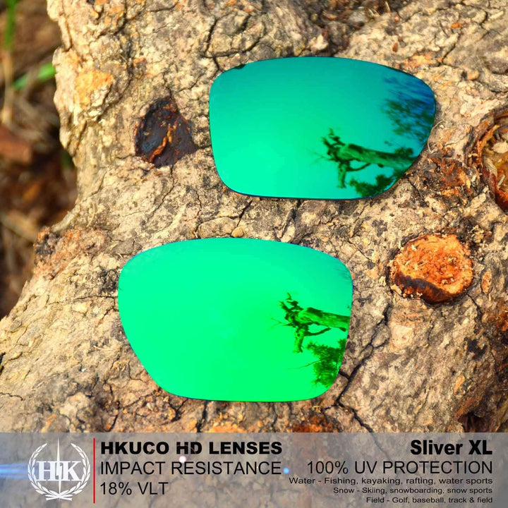 HKUCO Reinforce Ersatz-Brillengläser für Oakley Sliver XL Rot/Blau/Schwarz/Grün Sonnenbrille
