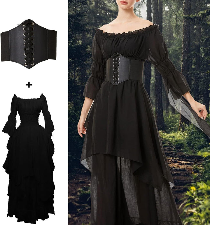 Halloween Kostüm Damen Renaissance Retro Gothic Viktorian Halloween Karneval Party Cocktailkleid Sch