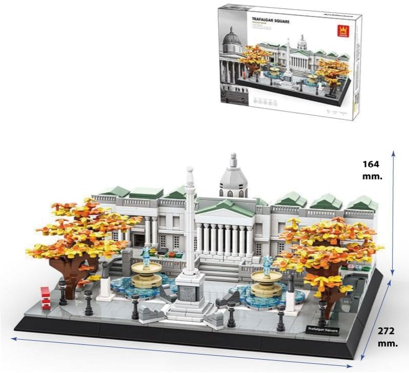 WANGE Architekturmodell zum Bauen mit Bausteinen. Trafalgar Square, London., Trafalgar Square