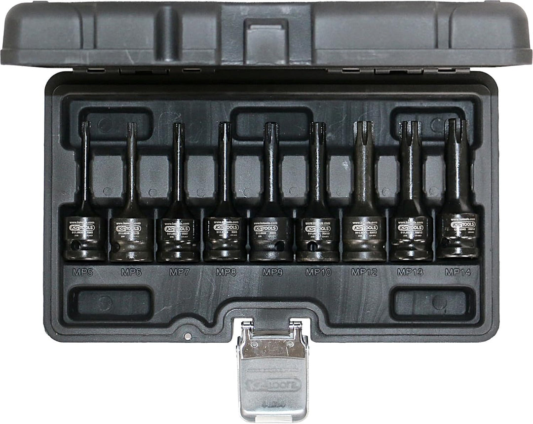KS Tools 911.0934 1/2" Kraft-Bit-Stecknuss-Satz für RIBE-Schrauben, 9-tlg.
