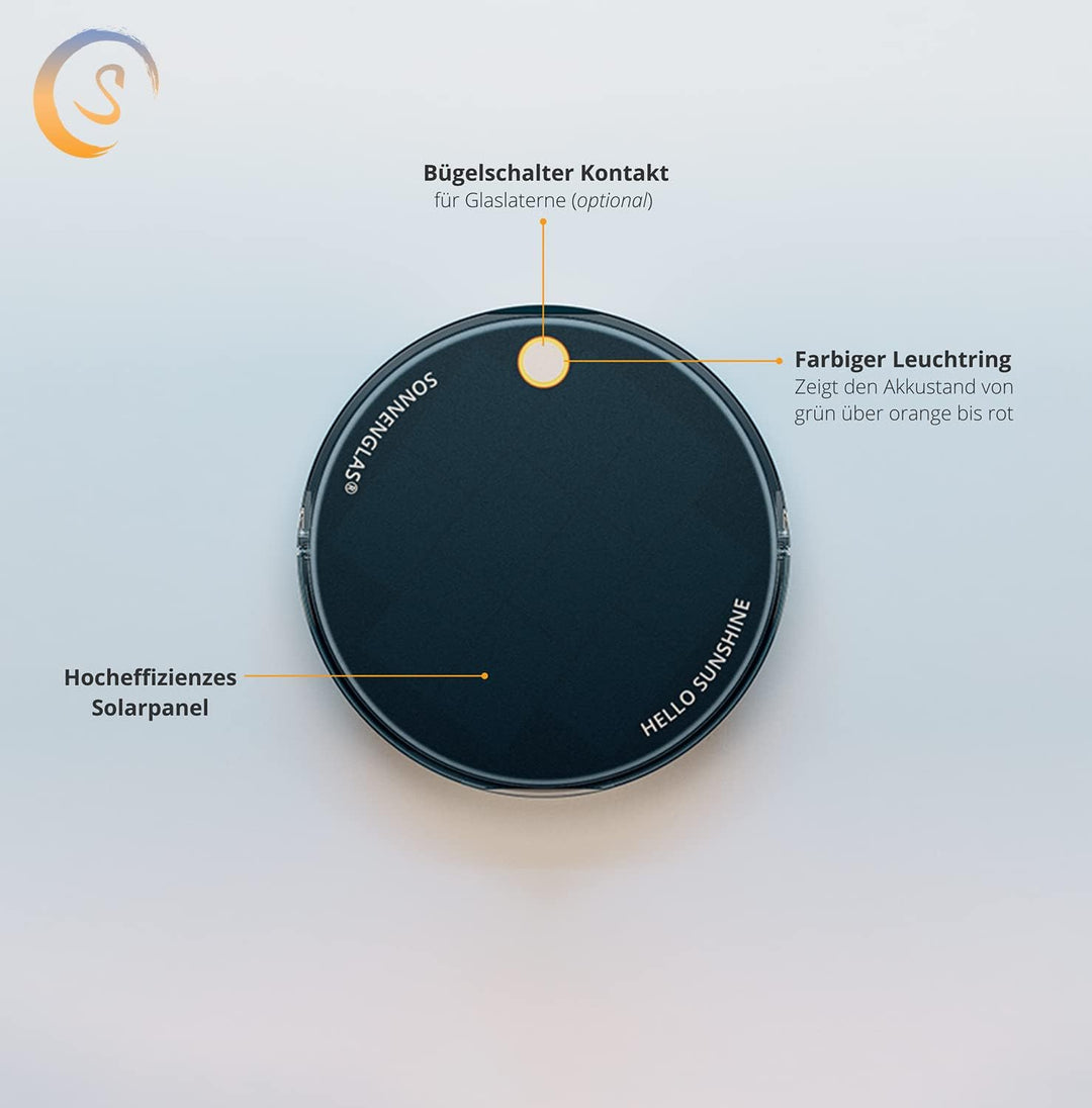 SONNENGLAS SOMO Mini (Gen6) Sonnenmodul | Kompaktes Solarlicht | USB-C | LED | Fair Trade aus Südafr