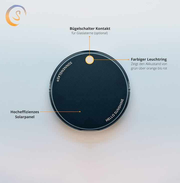 SONNENGLAS SOMO Mini (Gen6) Sonnenmodul | Kompaktes Solarlicht | USB-C | LED | Fair Trade aus Südafr