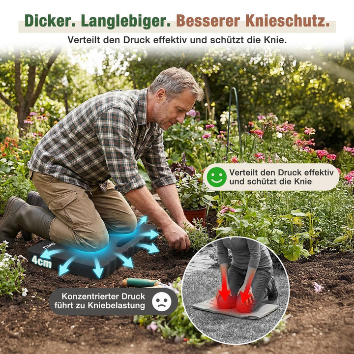 Sekey Kniekissen 2 Stück – 40mm Extra Dick, Kniekissen Garten Arbeit Kniee Sitzunterlage Knieschoner