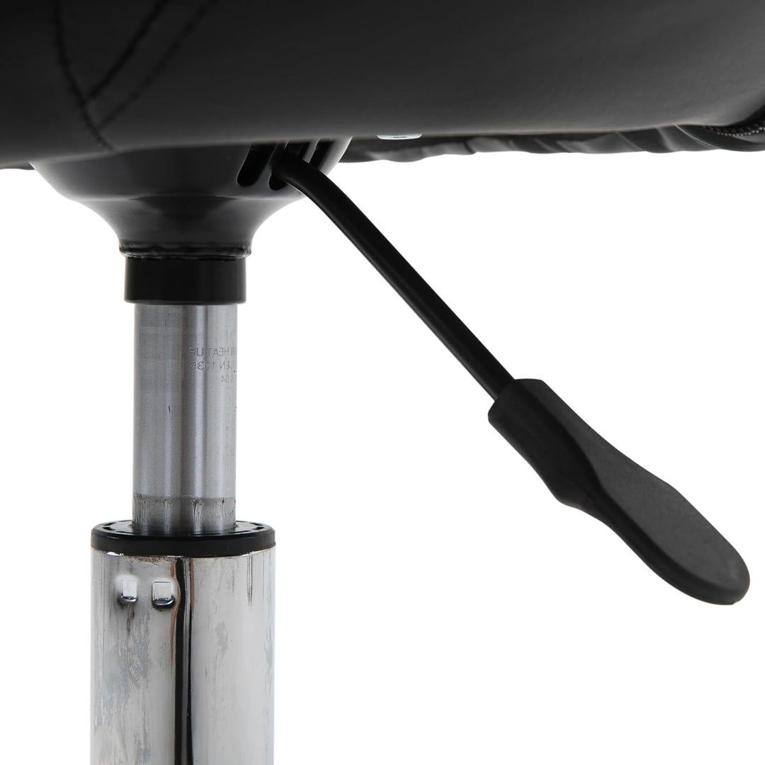 Duhome Drehstuhl mit Rollen, Rollhocker Kunstleder Drehhocker Schminktisch Hocker mit Lehne Arbeitsh