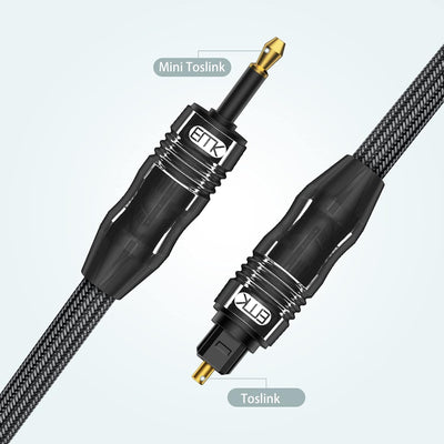 EMK Optical Audio Cable, Digital Sound Toslink zum Mini -Toslink Kabel 3.5 SPDIF Kabel-Optikkabel [n