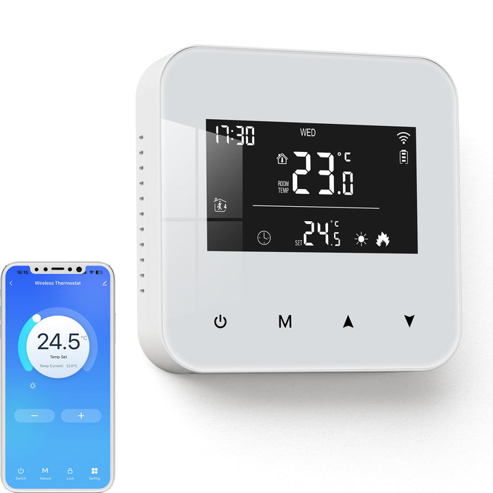 Beok WiFi Thermostat Für Gaskessel, Tuya Smart Raumthermostat Thermostate Heizung Digital LCD-Anzeig
