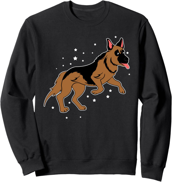 Deutscher Schäferhund Kawaii Hund German Shepherd Sweatshirt