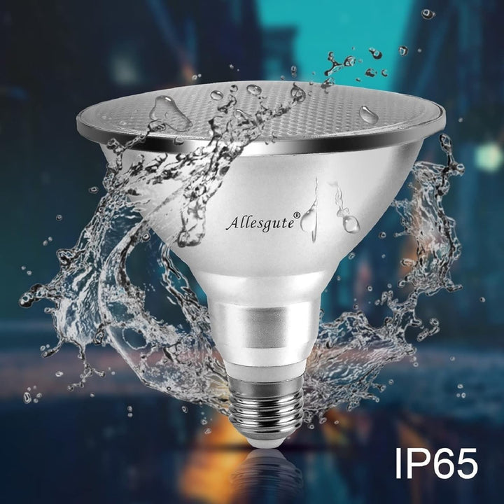 Allesgute 15W PAR38 LED E27 Strahler Spot Birne Lampe Reflektor Leuchtmittel IP65 Wasserdicht 230V W