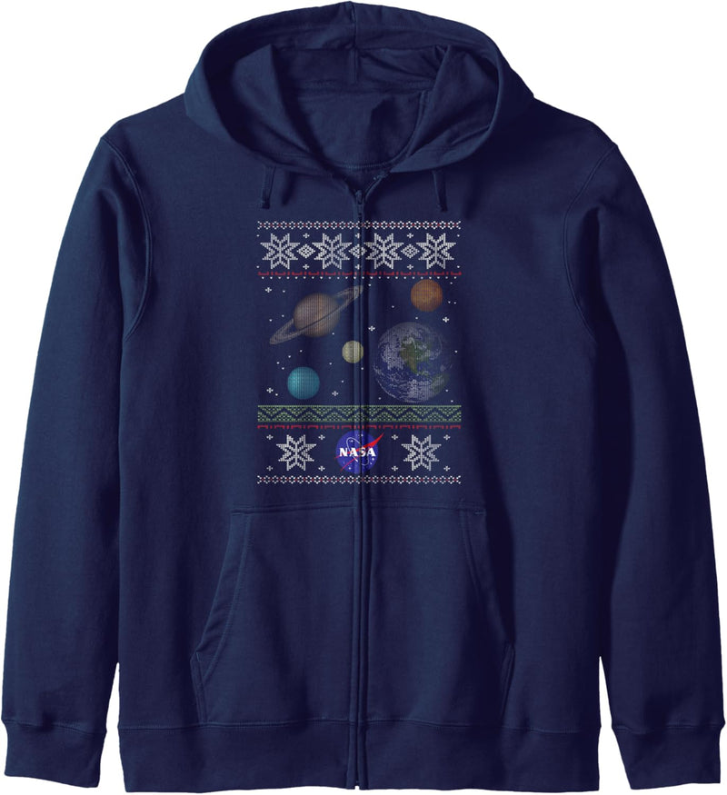 NASA Weihnachten Solar System Ugly Sweater Kapuzenjacke