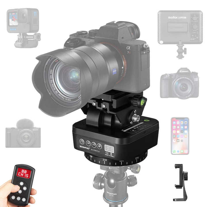 Soonpho M4 Panorama Stativkopf Motorisierter Kopf Kameras Remote Control Pan Tilt Motorized Head 360