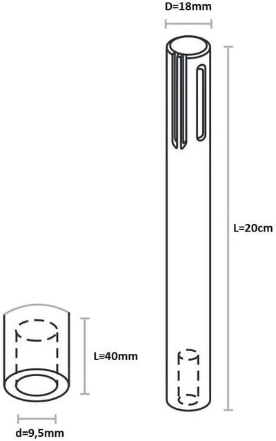 Tiefenerder Erder Erdung Staberder Ø20mm 1500mm V4A Edelstahl SET Längenauswahl 1,5m 3m 4,5m 6m 7,5m