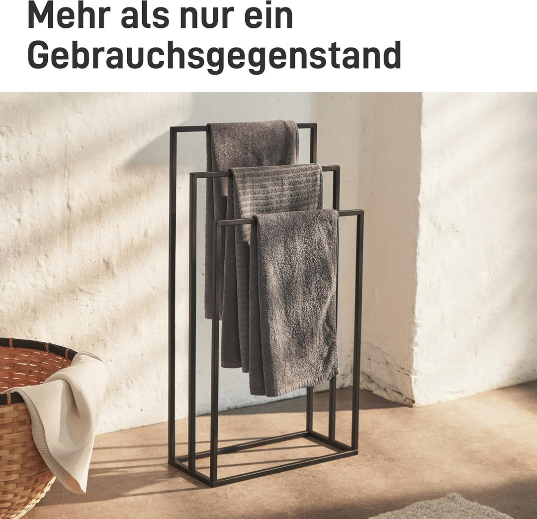 Natural Goods Berlin Trio Handtuchständer freistehend/pulverbeschichteter Standhandtuchhalter aus Me