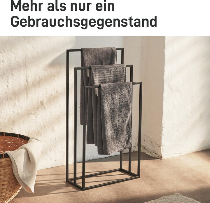 Natural Goods Berlin Trio Handtuchständer freistehend/pulverbeschichteter Standhandtuchhalter aus Me