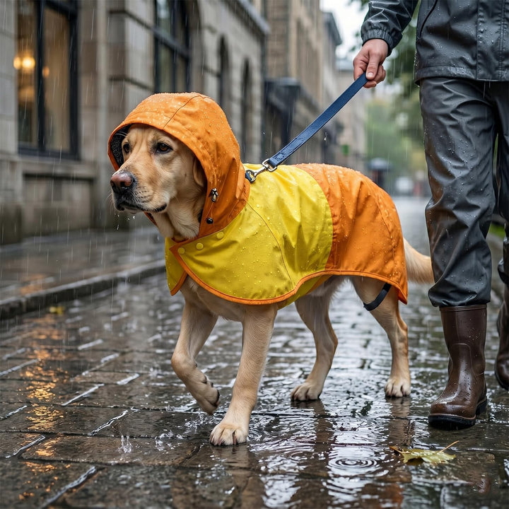 Regenmantel Hund wasserdicht, Regenjacke Hund, Leichter Hunderegenmantel XL, XL
