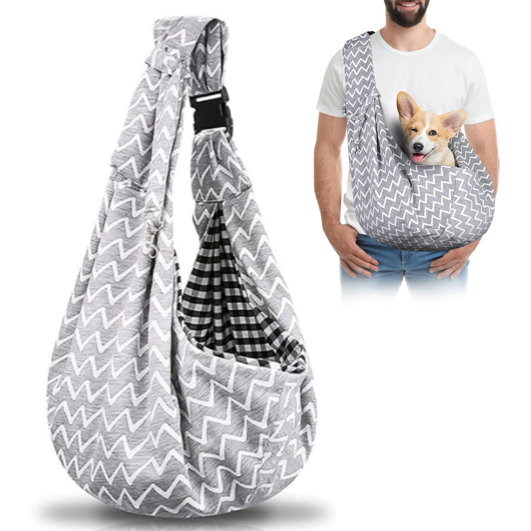 Forhandy Hundetragetasche, Tragbare Wendbarer Tragetasche Hund mit Verstellbare Schultergurt und Fro