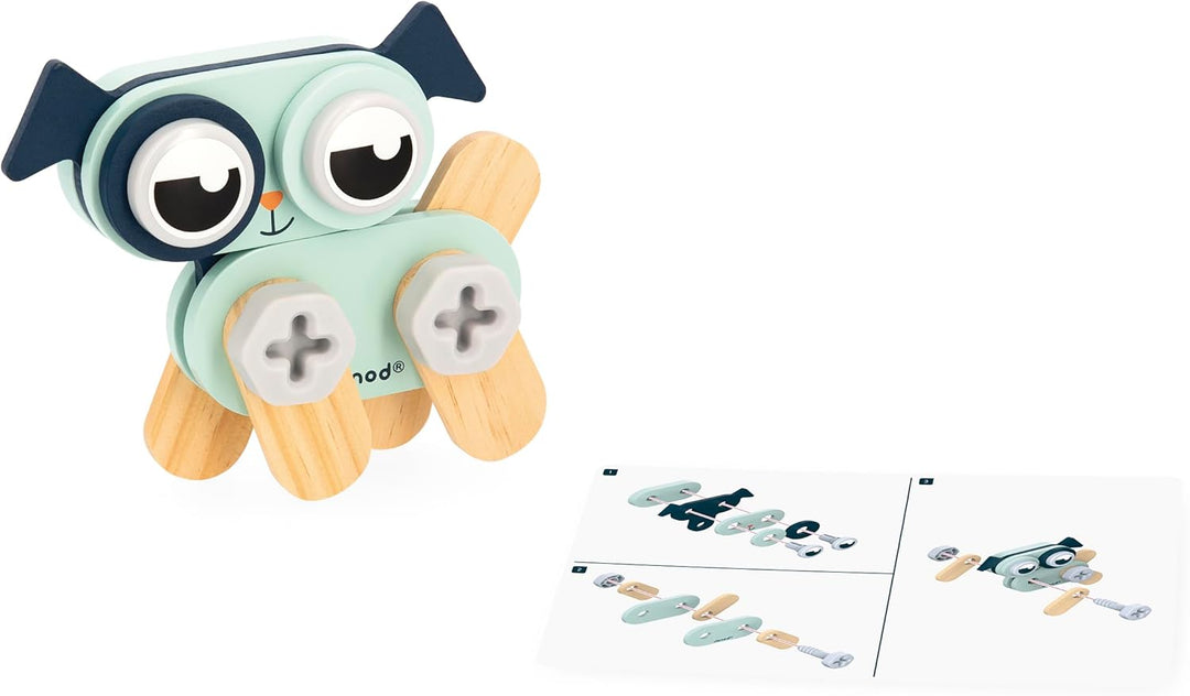 Janod kleine Tiere zum Zusammenbauen Brico'Kids-Bauspiel Kind-53 Zubehörteile-Rollenspiel-Fördert Ha