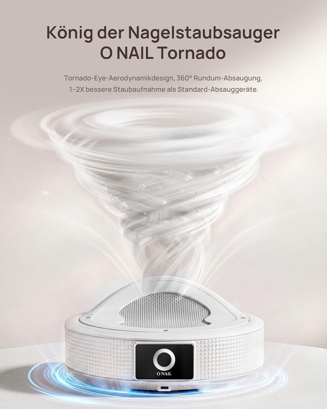 Professioneller Nagelstaubsauger für Maniküre - O NAIL Staubabsaugung mit Filter für Gel, Acryl und
