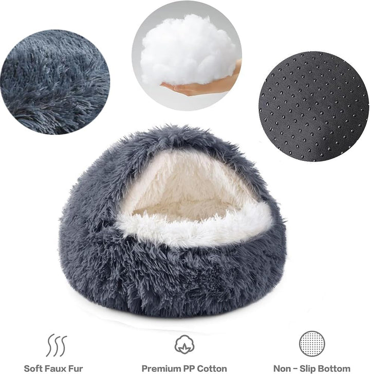 Flauschig Hundebett Muschelform Katzenbett Warm Tierbett Haustierbett Waschbar Hundesofa Katzensofa