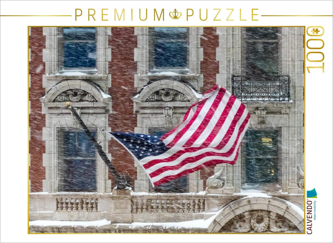 CALVENDO Puzzle Snowy Broadway 1000 Teile Lege-Grösse 64 x 48 cm Foto-Puzzle Bild von Thomas Freuden
