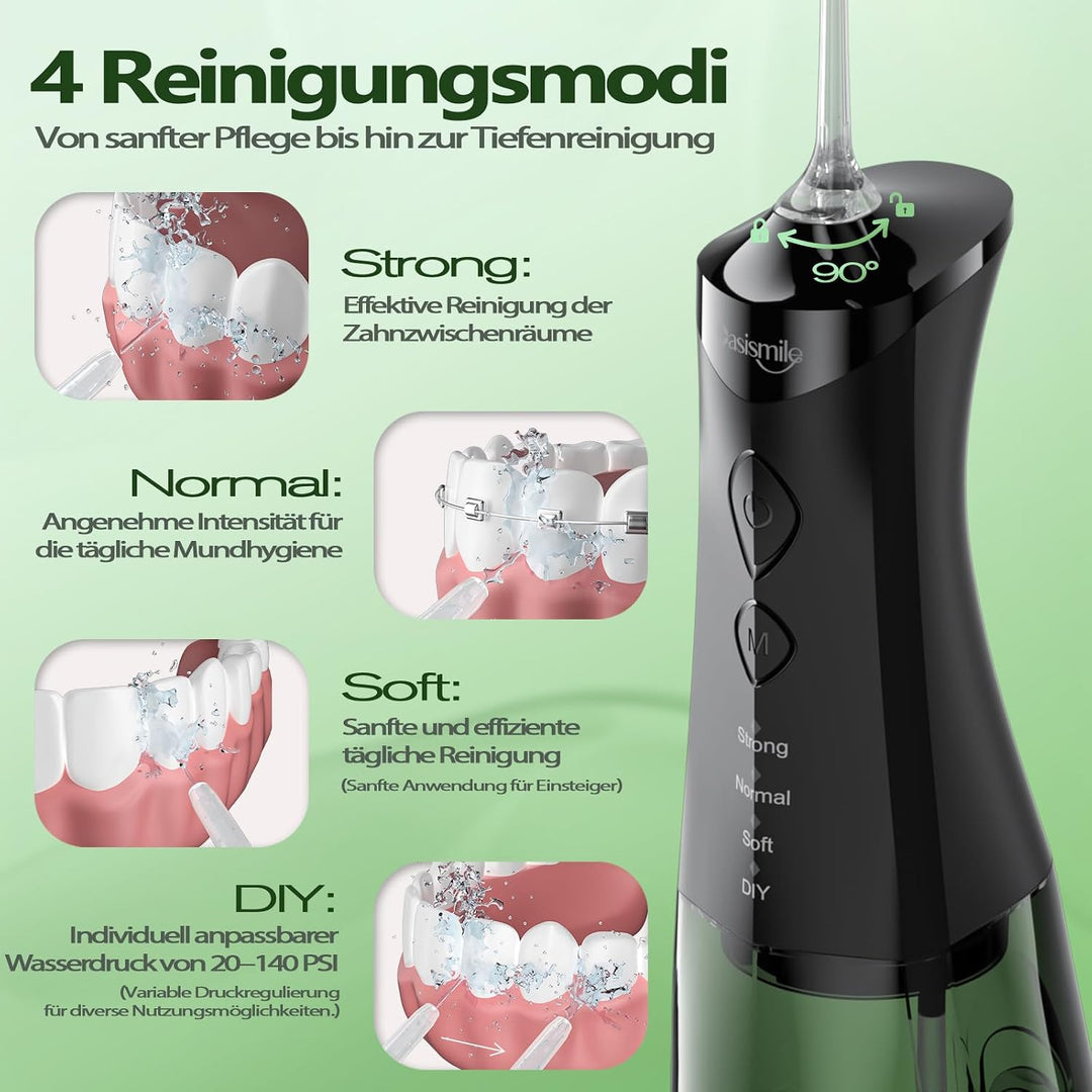 OasiSmile Kabellose Elektrische Munddusche, 350ml Tank, Zuhause &amp; Reisen | Munddusche Testsieger 202