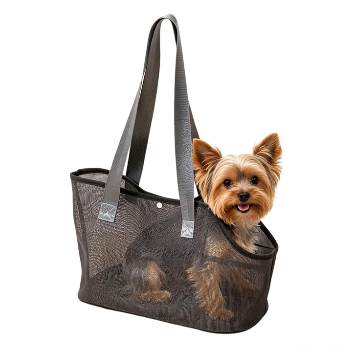 Hundetragetasche Sommer Tragtasche Mesh Atmungsaktiv Transporttasche Hunde Katze Hundtasche mit Schu