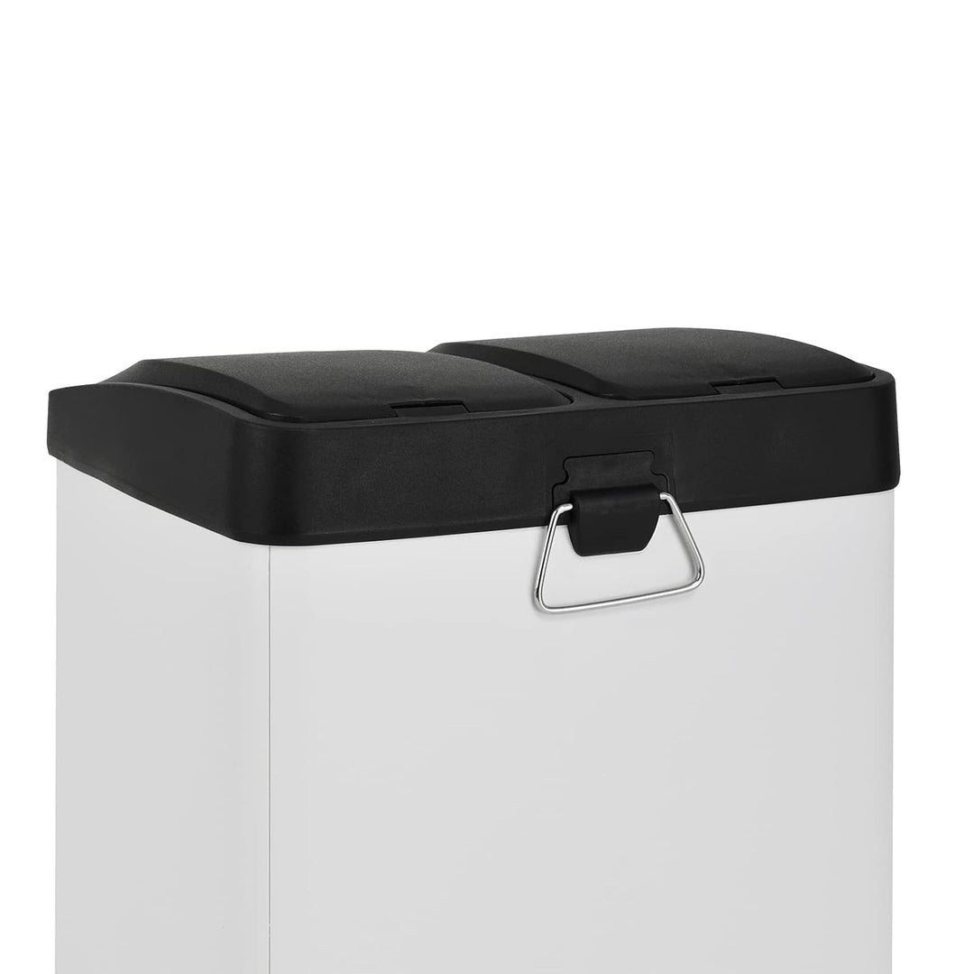 SVITA TC2X8 Mülleimer 16 Liter 2x8L doppelt Abfalleimer kompakt 2er-Mülleimer Kücheneimer Mülltrennu