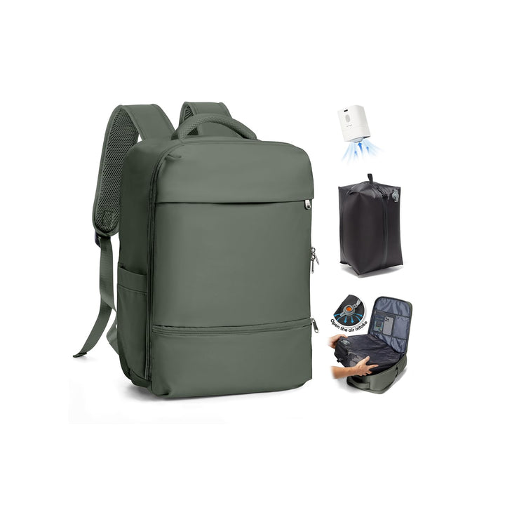SZLX Grosser Reiserucksack Damen,Vakuum Rucksack mit Pumpe Ryanair Handgepäck 40x30x20 Herren, Wizza