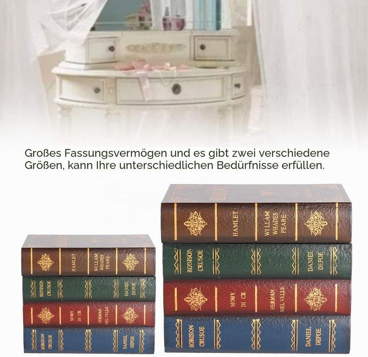 Falsche Buchbox 16 x 14 x 19 cm Vintage Europäischen Stil Deko Schmuck Aufbewahrung Buchboxen Gefäls