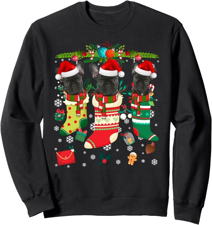 Französische Bulldogge, lustige Weihnachts- und Adventszeit Sweatshirt