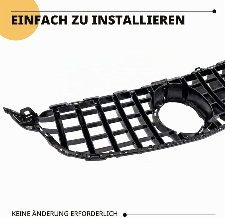 W205 Kühlergrill, GTR GT Style Frontgrill für Mercedes C-class C180 C200 C250 C300 C350 C400 2019 20