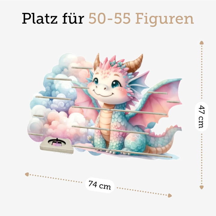 Farbklecks-Collection Musikboxregal Träumer, Wandregal für bis zu 55 Hörfiguren, Masse 74 x 47 x 6 c