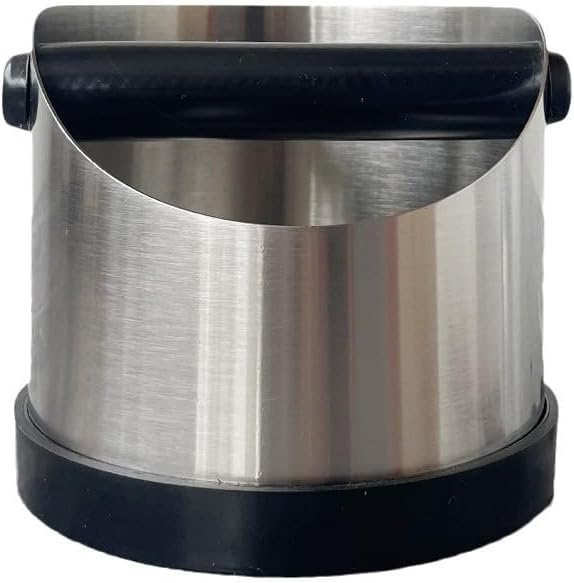 Abklopfbehälter für Siebträger - Espresso Abklopfbehälter Knock Box für Kaffeesatz, Edelstahl Kaffee
