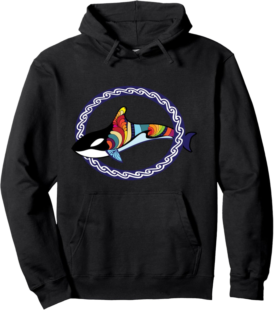 Rette die Wale Orca und Killer Wal Pullover Hoodie