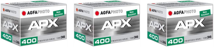 AgfaPhoto APX 400 Schwarz & 35 mm 36exp Folie Weiss , 3 Stück