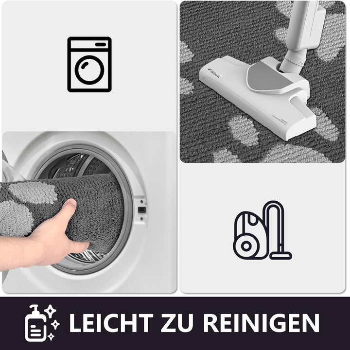 Schmutzfangmatte Innen & Aussen [80×120cm] – Fussmatte mit Rutschfester Unterseite | Saugstarke Fuss