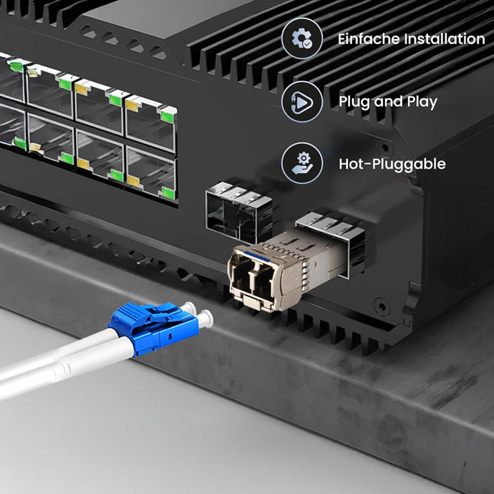 Extralink SFP Modul 10G LC Duplex Multimode 1310 nm 10KM MSA-kompatibel – Für HP, ARUBA, Switches, R